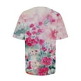 thumbnail image 5 of Giftesty Womens Plus Size Clearance Women's Summer Loose Printing Short Sleeve Crew-Neck T-Shirt Casual Tee Tops, 5 of 5