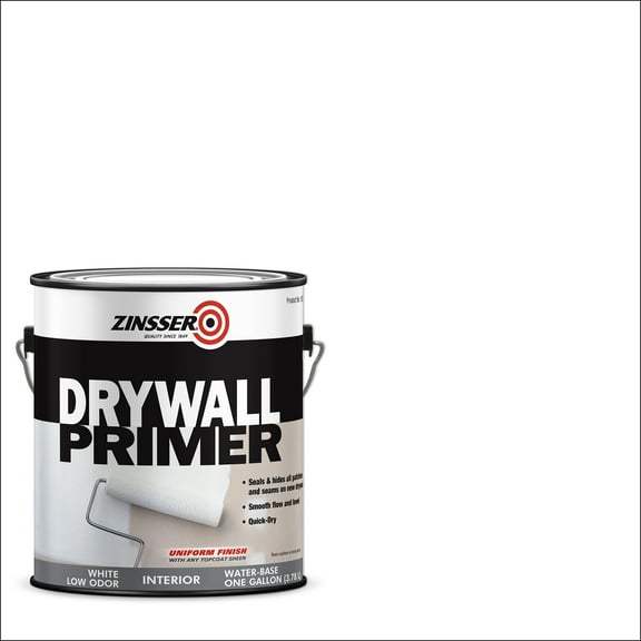 White , Zinsser Flat Drywall Interior Primer- Gallon, 1 Pack
