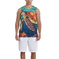 thumbnail image 6 of Rocae Sea Turtle in Coral for Men's Basketball Jersey Lightweight and Breathable Athletic Tank Top,Quick-Drying Sports Jersey 4X-Large, 6 of 9