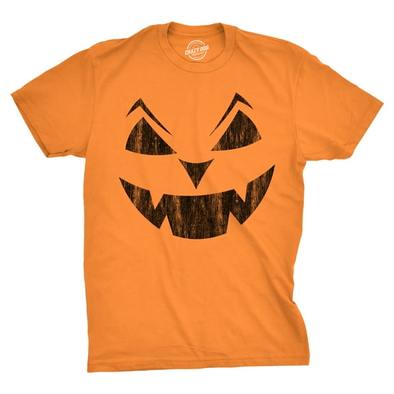 Mens Eyebrows Earl Pumpkin T Shirt Funny Halloween Jack O Lantern Evil Smile Tee for Guys Graphic Tees