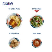 Dixie Disposable Paper Plates, 8.5, Multi-Color, 50 Count