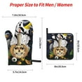 thumbnail image 3 of Ghost Pumpkin Oven Mitts and Pot Holders Sets Baking Sets for Kitchen Bbq Gloves Heat Resistant Cooking Cat Eye Night 4 Pieces, 3 of 8