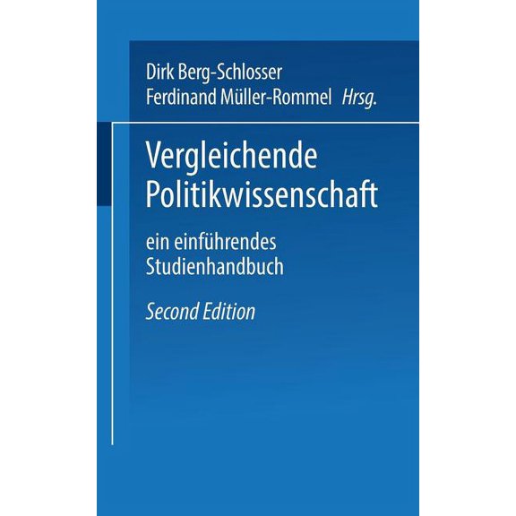 UniversitÃ¤tstaschenbÃ¼cher Vergleichende Politikwissenschaft: Ein EinfÃ¼hrendes Studienhandbuch, Book 1391, (Paperback)