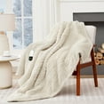 thumbnail image 3 of Chok Heated Blanket Electric Throw 50”x60” Soft Double Sided Sherpa Heating Blanket With 8 Fast Heating Levels & 1-8H Auto-Off  Over-Heat Protection  Machine Washable  ETL Certification, 3 of 7