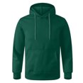 thumbnail image 2 of Mens Hoodie Long Sleeve Drawstring Solid Loose Fit Hooded Sweatshirt Trendy Fall Winter Soft Comfy Casual Pullover Top with Pocket Dark Green S, 2 of 5