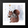 thumbnail image 2 of Borges, Victoria 12x12 Black Modern Framed Museum Art Print Titled - Cozy Woodland Animal II, 2 of 5