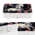 thumbnail image 4 of Unicorn PU Leather Necklace Organizer Bracelet Holder Jewelry Organizer with Removable Compartment, Portable, 4 of 6