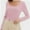 Pink, variant on Womens Long Sleeve Shirts Crop Tops Going Out Basics Tees Clothes