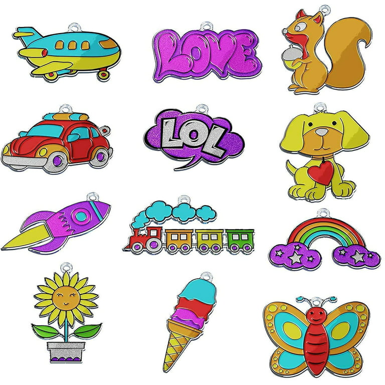 TBC The Best Crafts Window Cling Sticker Set for Kids Window Art Suncatcher Crafts Kit DIY Painting Kit Gift for Girls Boys Age 6-12 Ideal Creative