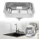 thumbnail image 1 of EchoBliss Cuadrado De Acero Inoxidable Fregadero De Cocina Colador Escurridor Poste Tapón Residuos, 1 of 10
