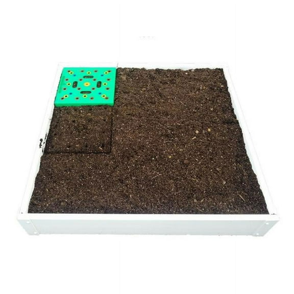Handy Bed  3 x 3 ft. Vinyl Raised Garden Bed, White