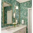 thumbnail image 4 of S4sassy Removable Nature-inspired Waterproof Wall Wrap, Textured Finish Wallcover, Blossom Print Contact Paper for Walls, Cabinets, Dresser, Self Adhesive Vinyl Wallpaper Roll- Green (25"x240" inch), 4 of 9