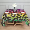 thumbnail image 3 of Colorful and Black Of Leopard Print Square Tablecloth,Waterproof Square Table Cover,Wipeable Spillproof Washable Table Cover for Home Kitchen Party Decor 60"x60"(152x152cm), 3 of 6