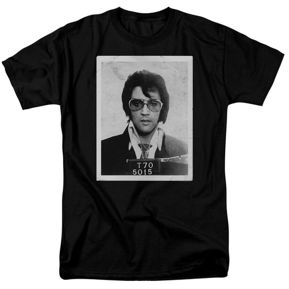 Elvis Presley Framed Adult 18/1 T-Shirt Black