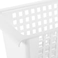 thumbnail image 4 of RENACLIPY 4Pcs White Lightweight Plastic Storage Baskets for Home Office Kitchen Use, 4 of 5