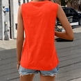 thumbnail image 5 of Womens Tops Summer Solid Color Sleeveless Shirts Casual V Neck Tank Tops Tunic Casual Basic Shirts True Classic Tees Cute Trendy Plain Clothes Summer Loose Fit Clothes Womens Tops 2026 Saffron S, 5 of 5