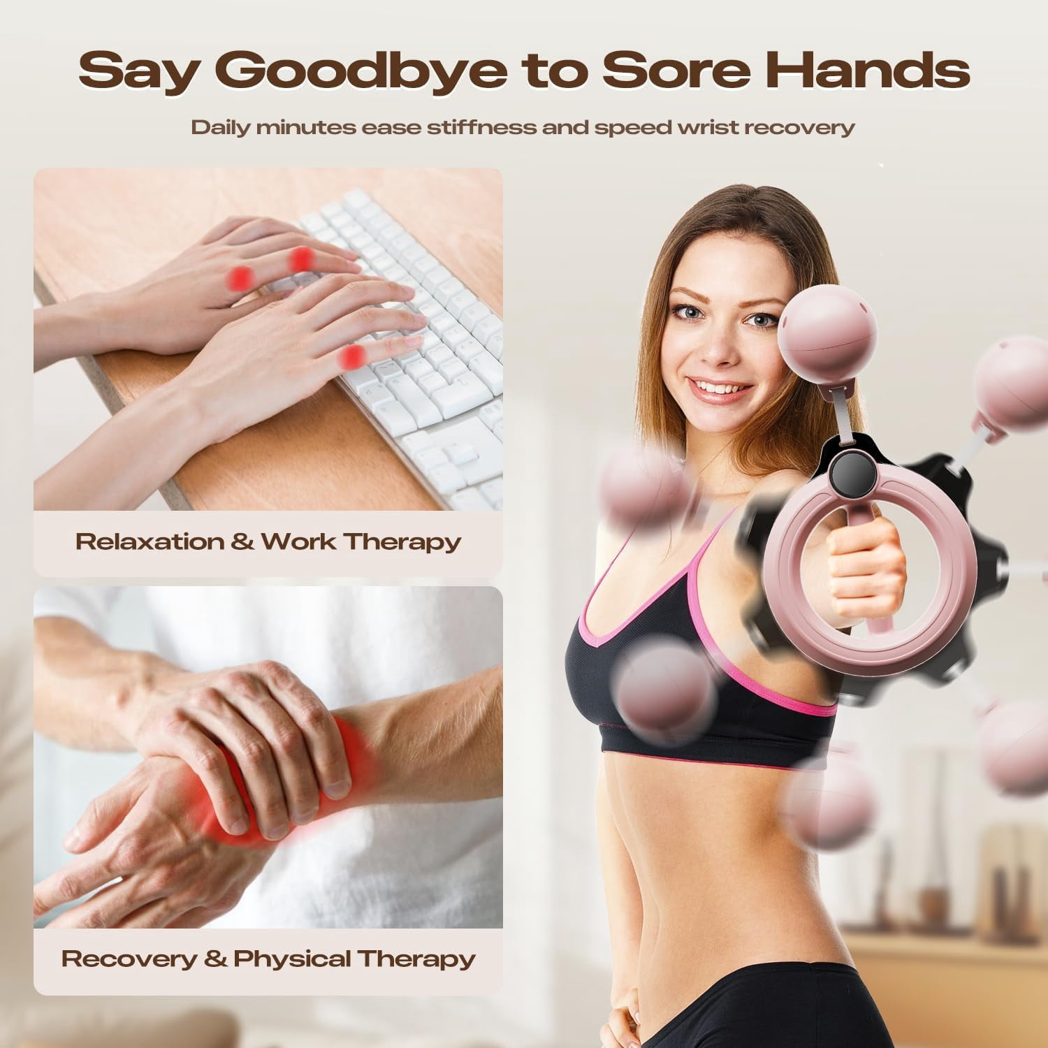 Arm Workout for Women and Men, 360° Hand-Crank Forearm Trainer, Shoulders and Arm Muscle Training Fitness Equipment, Chest Trainer and Forearm and Wrist Hand Exerciser, Home Workout Equipment
