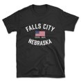 thumbnail image 1 of Falls City Nebraska Patriot Men's Cotton T-Shirt, 1 of 1