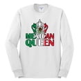thumbnail image 2 of Wild Bobby Mexican Queen Latin Pride Men Long Sleeve Shirt, White, Large, 2 of 5