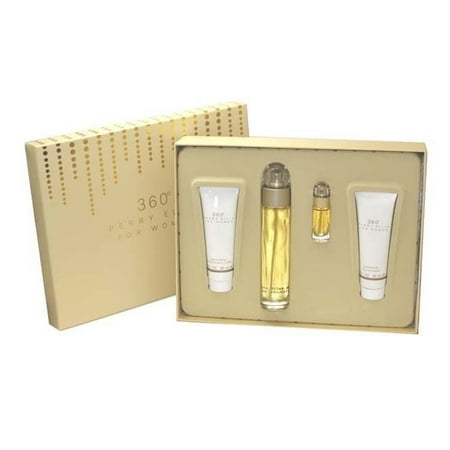 Gift Set -- 3. 4 oz Eau De Toilette Spray + 3 oz Shower Gel + 3 oz Body Lotion + . 25 oz Mini EDT Spray