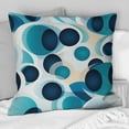 thumbnail image 2 of Designart "Minimalist Geometry With Cobalt Blue Circles I" Geometric Printed Throw Pillow, 2 of 5