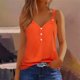 thumbnail image 1 of Puntoco Tops sin mangas para mujer Camiseta sin mangas con botones de color liso para mujer Camiseta sin mangas holgada, 1 of 5
