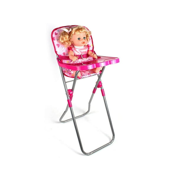 Doll Stroller Toy Baby Doll Accessories Baby Doll Nursery Stroller Dining Chair Rocking Chair Swing For Dolls, Foldable Lightweight Kids Bab