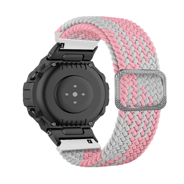 Soft Nylon Braided Smartwatch Band 22mm Replacement Elastic Breathable Watch Strap Fit For T Rex