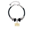thumbnail image 2 of Delight Jewelry Goldtone Class of 2022 Lil Sister Celtic Knot Leather Bead Bracelet, 7"+2" Extender, 2 of 4