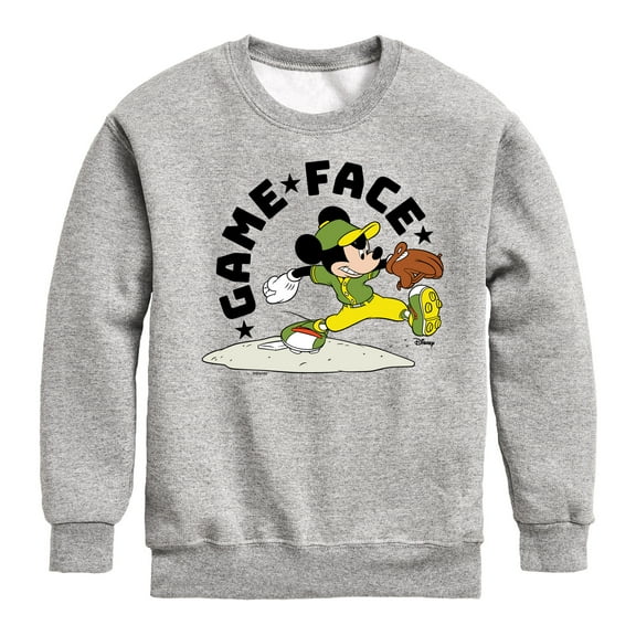 Disney - Game Face Baseball - Toddler & Youth Crewneck Fleece Sweatshirt