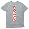 thumbnail image 1 of Tstars Mens Valentine's Day Love Red Hearts Tie Gift for Valentine's Day Perfect Gift Idea for Him Husband T Shirt, 1 of 7