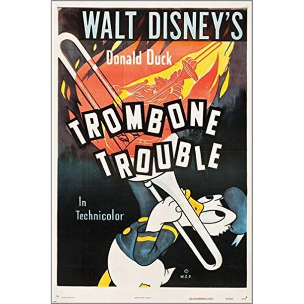1944 Trombone Trouble Classic Movie Poster Disney'S Donald Duck 24X36