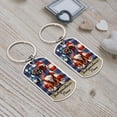 thumbnail image 4 of Patriotic Boxer 4th of July Independence Paws Stainless Steel Keychain Boxers Dog Lover Gifts Idea Collar Charm Tag Keyring - 02010, 4 of 5