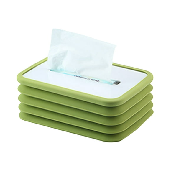 Zootealy Foldable Tissue Box Holder Paper Towel Dispenser Coreless Toilet Tissue Dispenser Paper Extraction Dispenser Tissue Box Cover Dispenser for Car Home Bathroom Bedroom Office