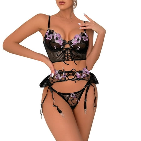 

Underwear Women High Waist Fashion Lingerie Sling Hollow Mesh Suspenders Lingerie Lingerie