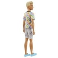 thumbnail image 6 of Barbie Ken Fashionistas Doll #174 with Surf-Inspired Checkered Shirt, Sculpted Blond Hair, 6 of 7
