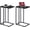 Black, variant on GALAXHERO C Shaped End Tables Set of 2 Side Table for Couch Small Side Table Living Room, Bedroom, Small Space, Brown