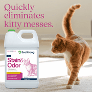 Cat Stain and Odor Eliminator: Enzyme Urine Odor Neutralizer and Stain Remover, 1 Gallon
