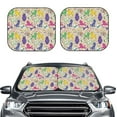thumbnail image 2 of Saiise Colorful Poodle Dog for Foldable Car Sun Shades (2-Pack) Offer Sun Protection with an Easy-fold Design for Convenient Windshield Shading-Large, 2 of 6