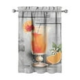 thumbnail image 2 of Lemon Fruit Kitchen Window Curtains Farmhouse Country Summer Short Tier Curtain for Washable Kitchen Cafe Decor Rod Pocket Window Drapes 2 Panels 27.5x36 Inch, 2 of 5