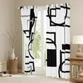 thumbnail image 3 of Manfei Modern Circle Abstract Black Out Curtains, Geometric Stripe Curtains Pack of 2 (42x63 Each), Chic Minimalst Bedroom Curtains, Window Curtains Home Decor, 3 of 6