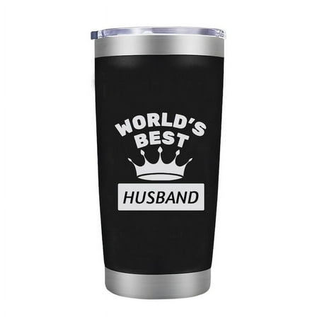 Tumbler Gift for Husband 20oz Stainless Steel Insulated with Lid Coffee Cup Travel Mug Best Husband Ever Gifts from Wife Christmas Birthday Valentine Couple Wedding Anniversary