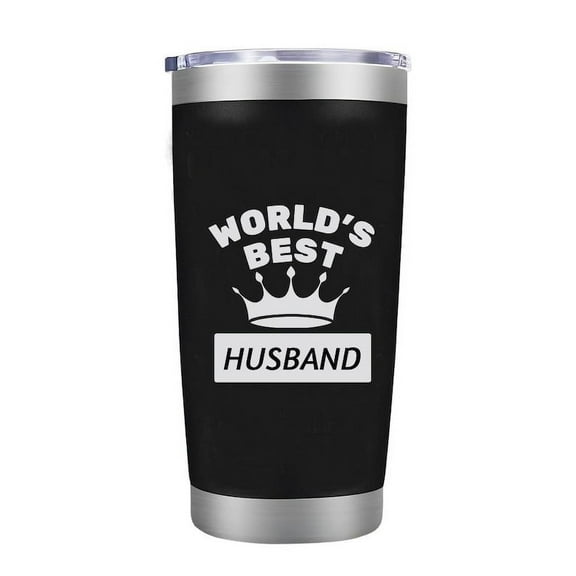 Tumbler Gift for Husband 20oz Stainless Steel Insulated with Lid Coffee Cup Travel Mug Best Husband Ever Gifts from Wife Christmas Birthday Valentine Couple Wedding Anniversary