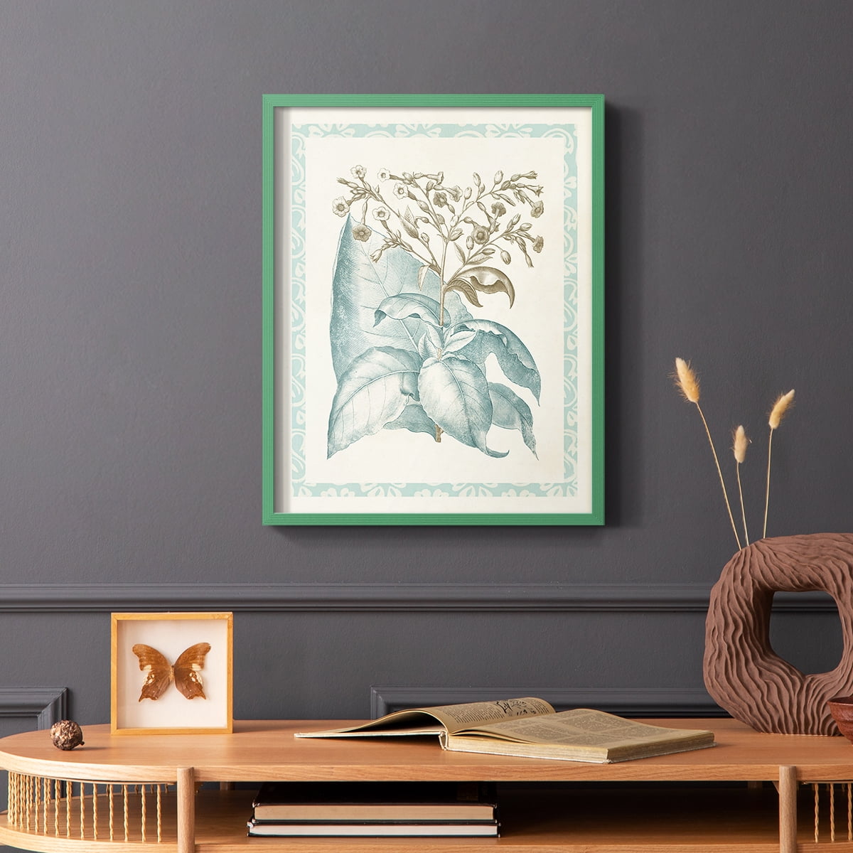 Willow Blue Besler I Framed Print - Solid Wood in Single Picture Frame Solid Wood 2 Framed Print