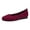 Wine, variant on EliteGoogv Womens Round Toe Ballet Flats Slip On Knitted Shoes For Women Breathable Casual Footwear Pink US:9