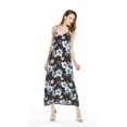 thumbnail image 4 of Robe Maxi à Imprimé Floral Hawaïen Luau pour Femme, Encolure Cœur, G Midnight Bloom, 4 of 5