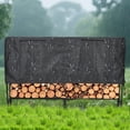 thumbnail image 2 of Heavy Duty Firewood Rack with Waterproof Oxford Cover – Indoor & Outdoor Metal Log Holder for Patio Fireplace Backyard – 4FT/8FT, 2 of 8
