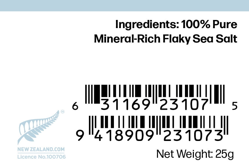 TURNER Sea Salt, 100% Natural Flaky Sea Salt, Iodized, 25 Gram Jar, Lab Certified, Mineral-Rich
