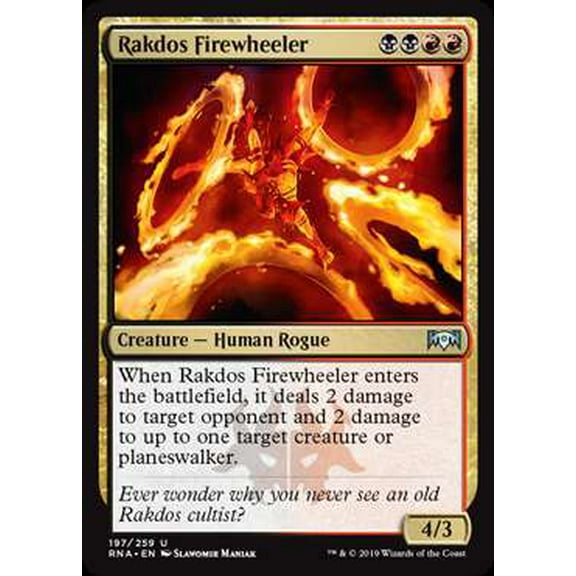 MtG Ravnica Allegiance Uncommon Rakdos Firewheeler #197