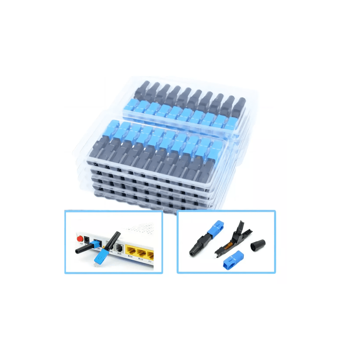 Conector Rápido De Fibra Óptica LAB.G SC Upc Para Ftth 100pzs | Walmart ...